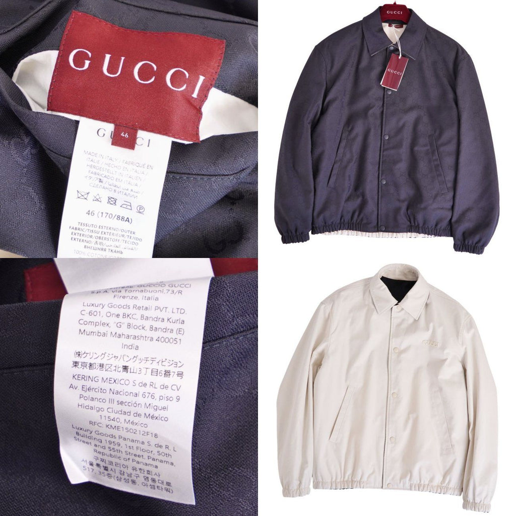 GUCCI 787211 リバーシブル G ブルゾン ジャケット サイズ 46 (S)