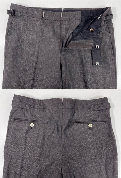 TOM FORD O'Connor Silk Blend Setup Suit Jacket Pants Trousers3-Piece Brown Check 48C
