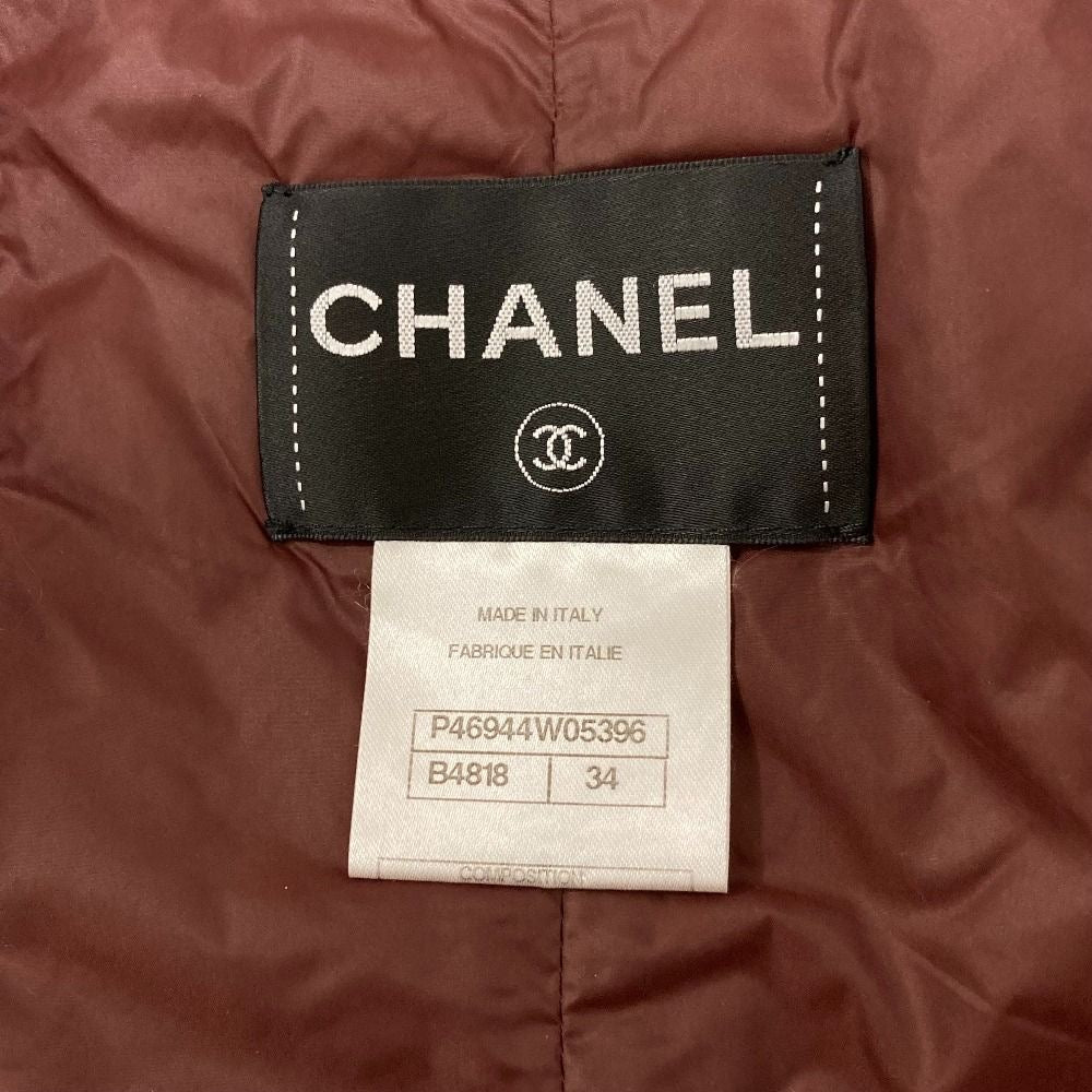 CHANEL Tweed Transfer Print Padded Jacket Size 34 – Excellent Condition