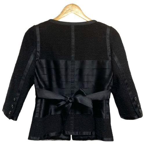 CHANEL 06A Tweed Tiered Combi Ribbon Zip Jacket Size 38 – Excellent Condition