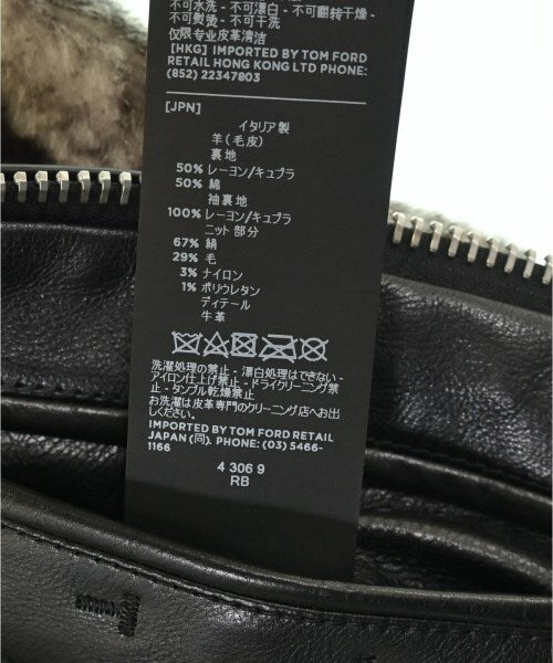 TOM FORD Python Snake Pattern Shearling Sheepskin Leather Fur Blouson — Size 48