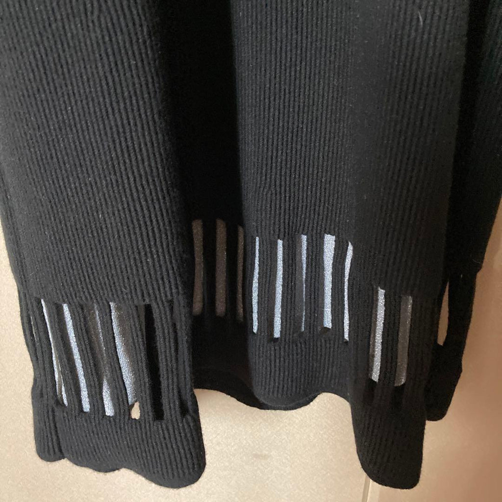 CHANEL Wool Dress with Inner Size 36 Black
