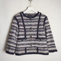 CHANEL Collarless Tweed Jacket Size 40