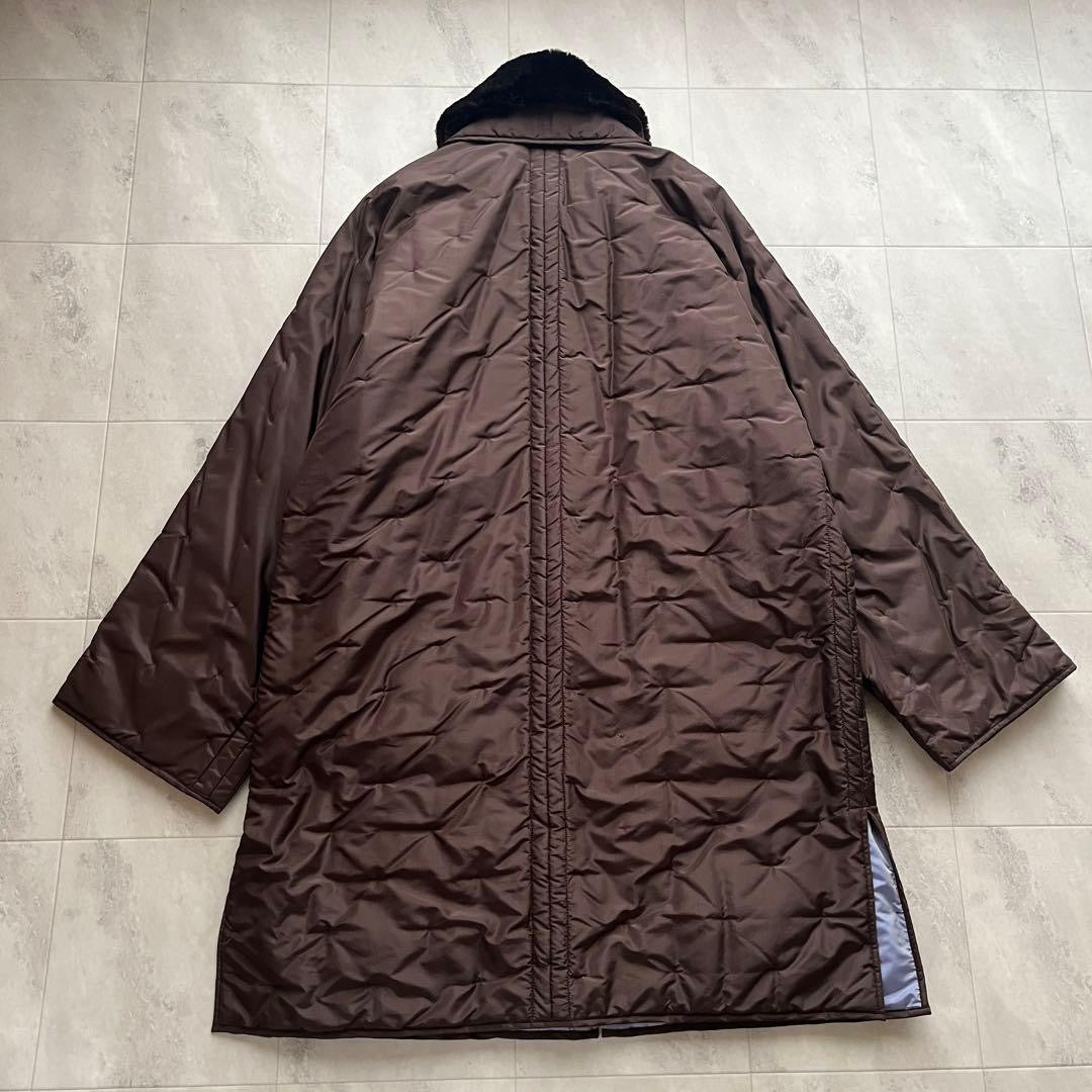 CHANEL Vintage 97A Beaver Fur Silk Padded Coat CC Charm Size 38