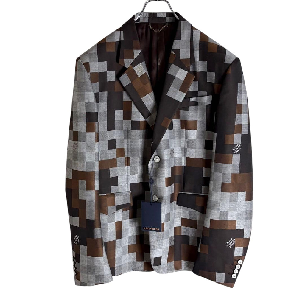 LOUIS VUITTON 24AW Damouflage Jacket Blazer Silk Blend Size 54