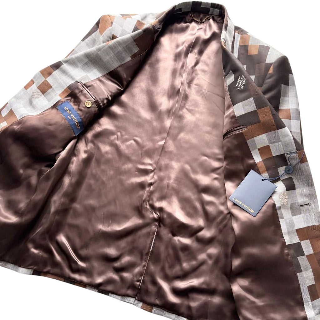 LOUIS VUITTON 24AW Damouflage Jacket Blazer Silk Blend Size 54