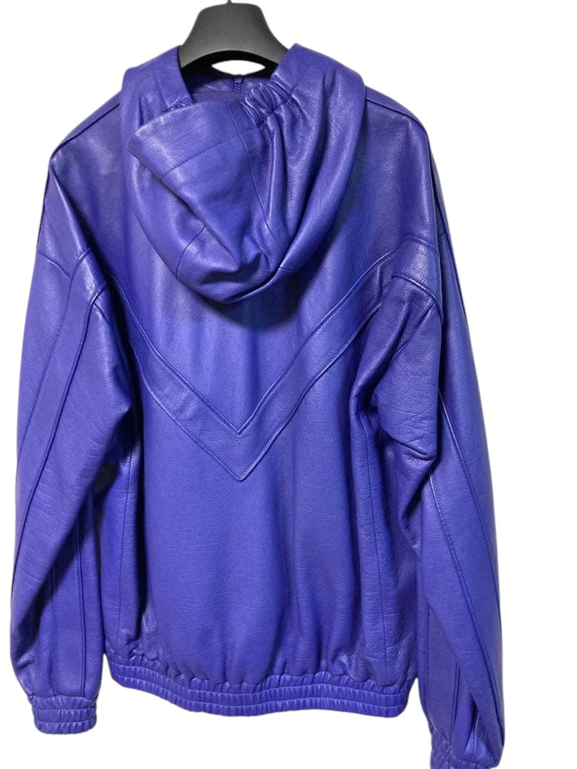 NWT  Louis Vuitton VUITTON Leather Jacket Blouson Hoodie parka