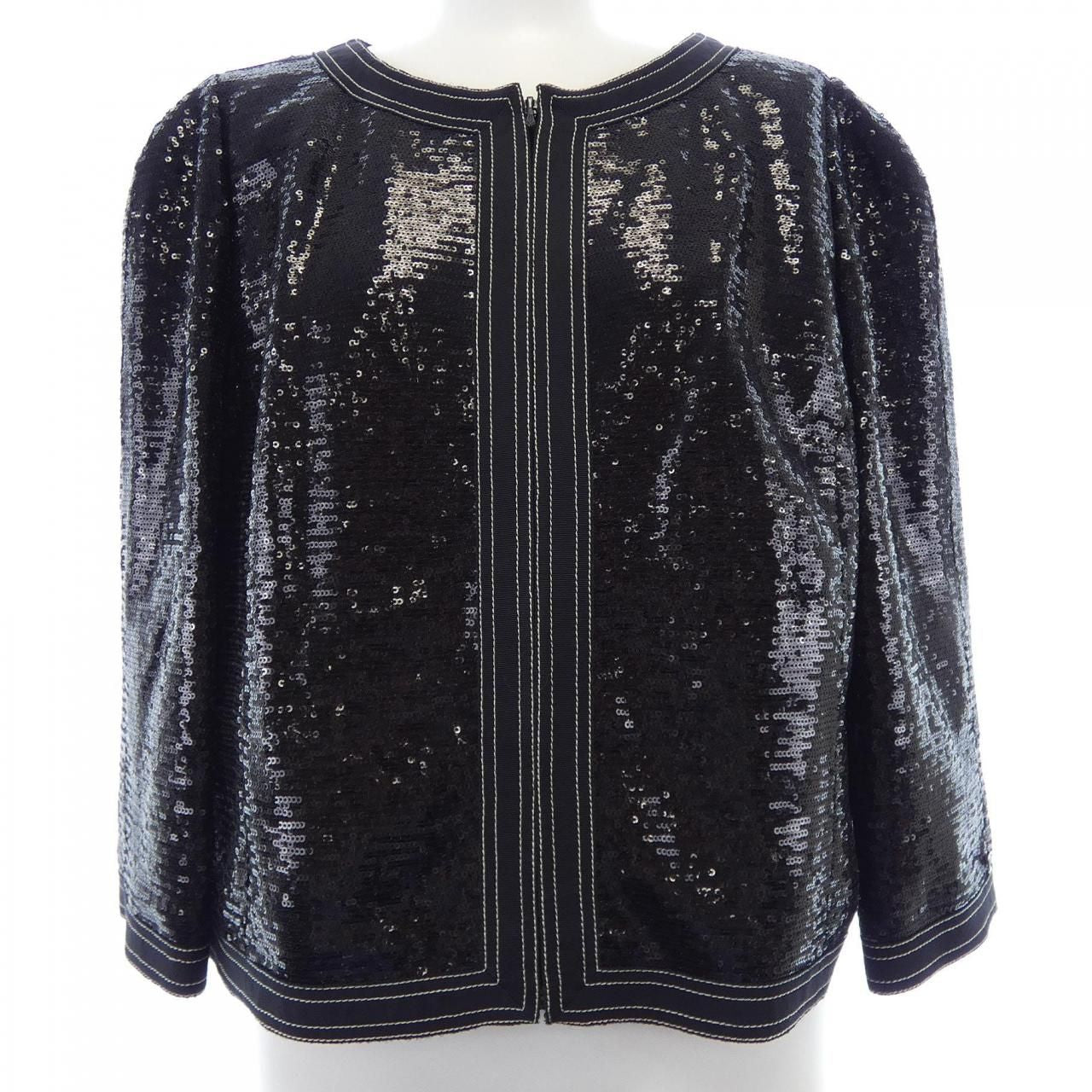 CHANEL P45044V26650 Collarless Jacket Size 46