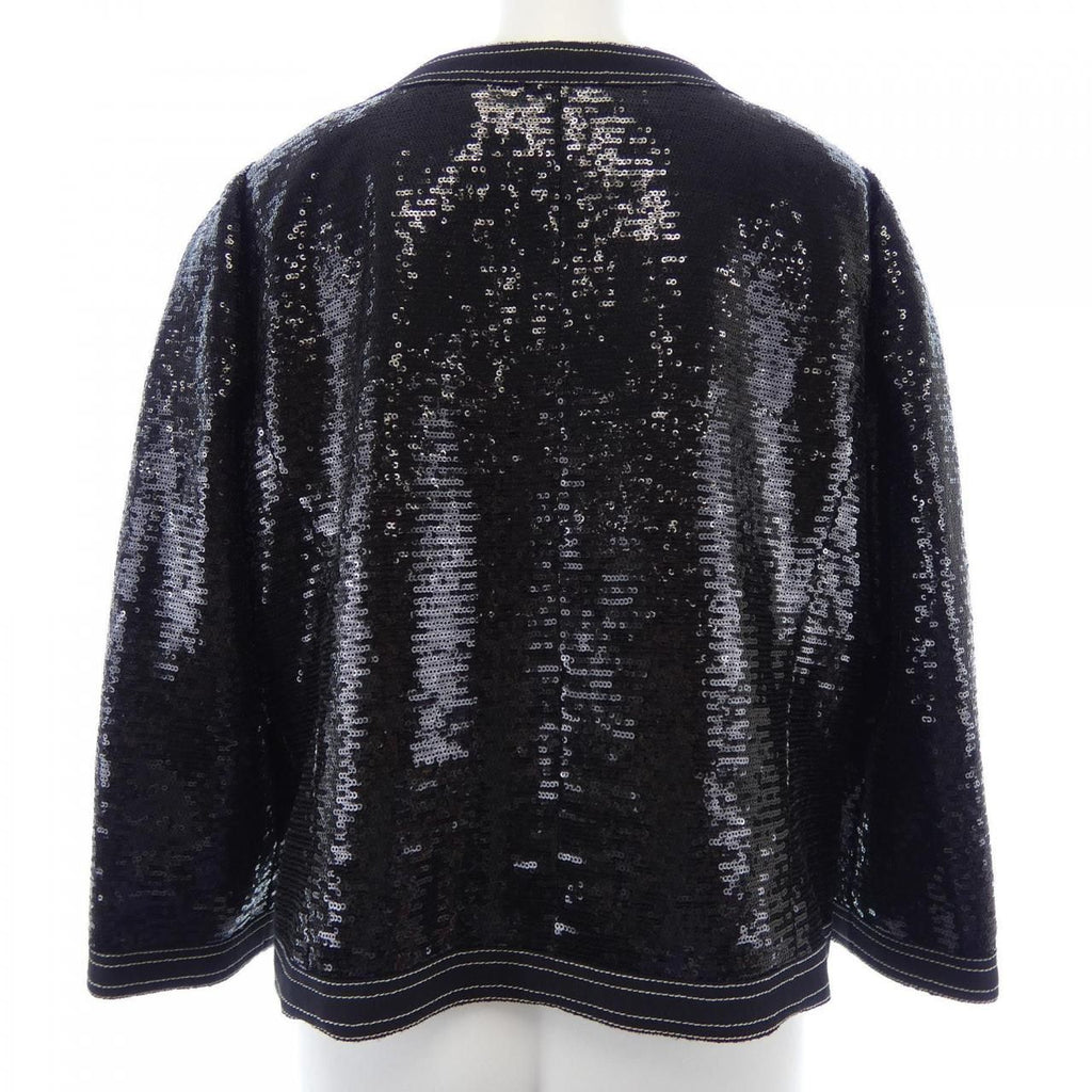 CHANEL P45044V26650 Collarless Jacket Size 46