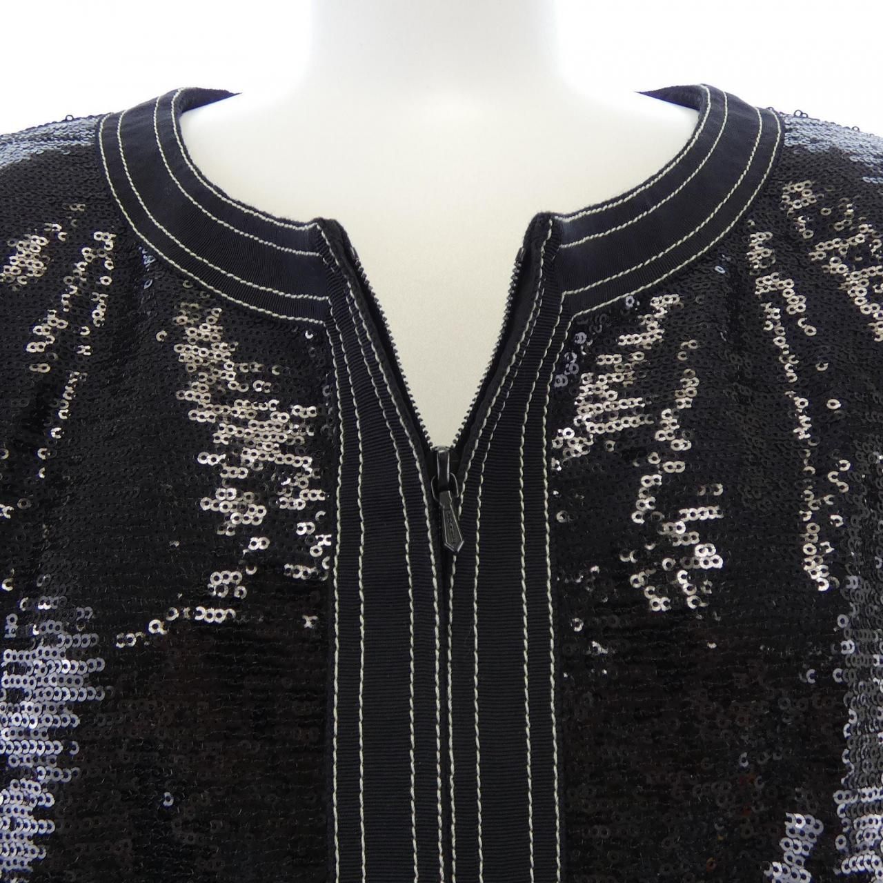 CHANEL P45044V26650 Collarless Jacket Size 46