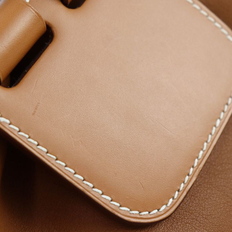 HERMÈS Villevorde 24 Shoulder Bag Veau Swift Taurillon Clémence Gold Brown Silver Hardware X Stamp