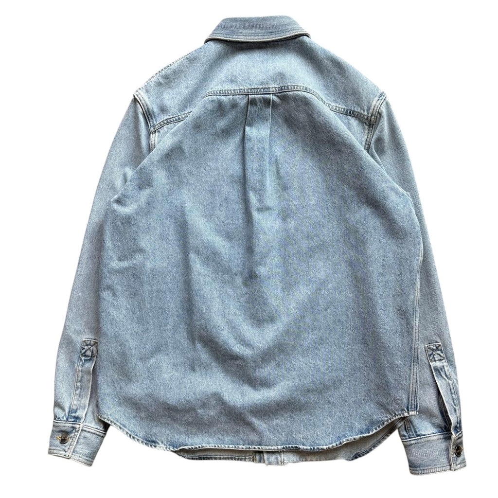 GUCCI GG Pattern Denim Shirt Jacket & Jeans Pants Setup　Jacket 46 / Jeans 32