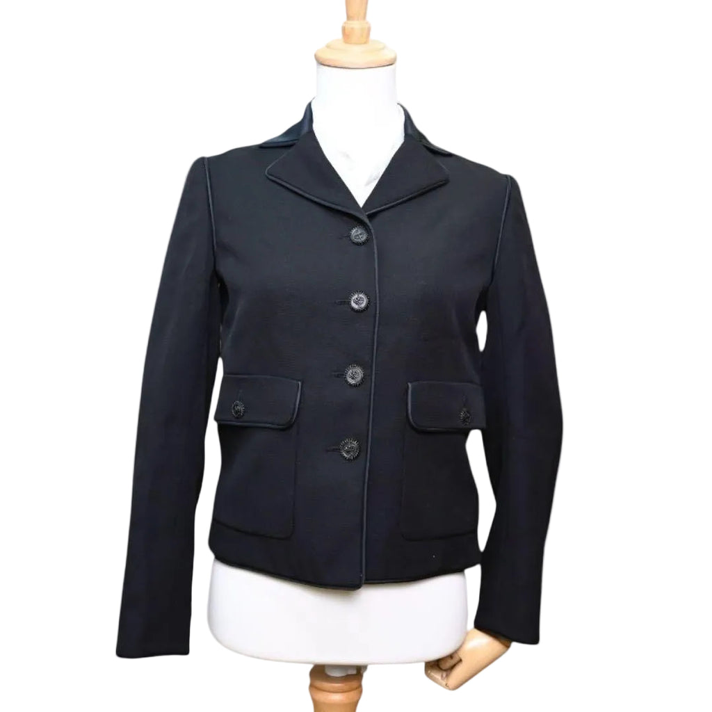CHANEL 08A Long Sleeve Jacket Size 36 — Black