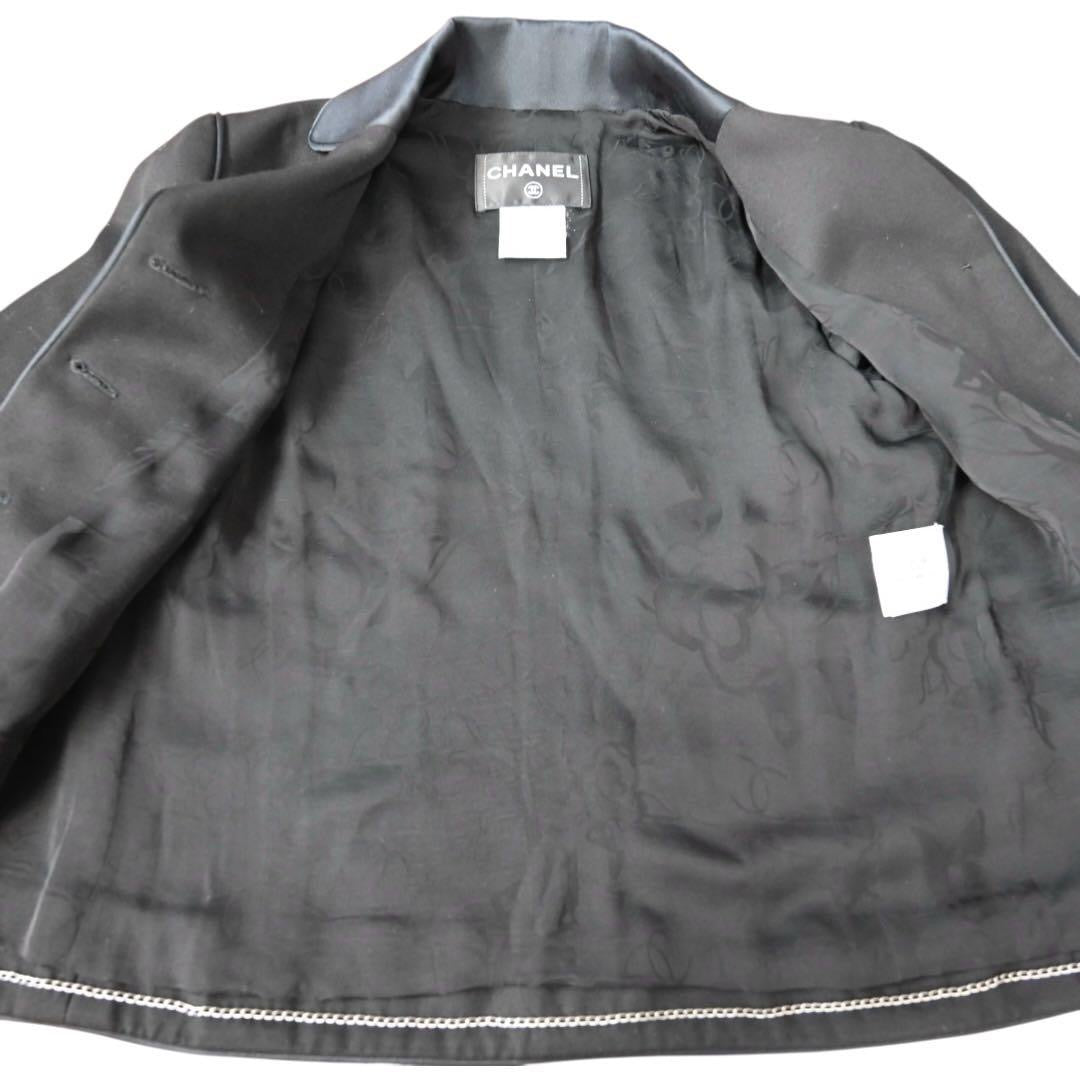 CHANEL 08A Long Sleeve Jacket Size 36 — Black