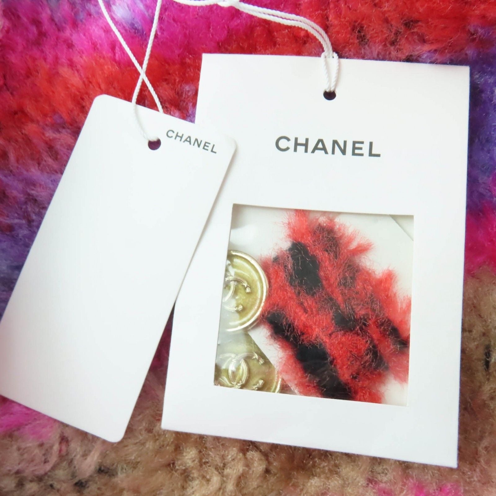 NWT CHANEL 20AW ココネージュ カシミヤ＆シルク ココマークボタンコート - マルチカラー サイズ40