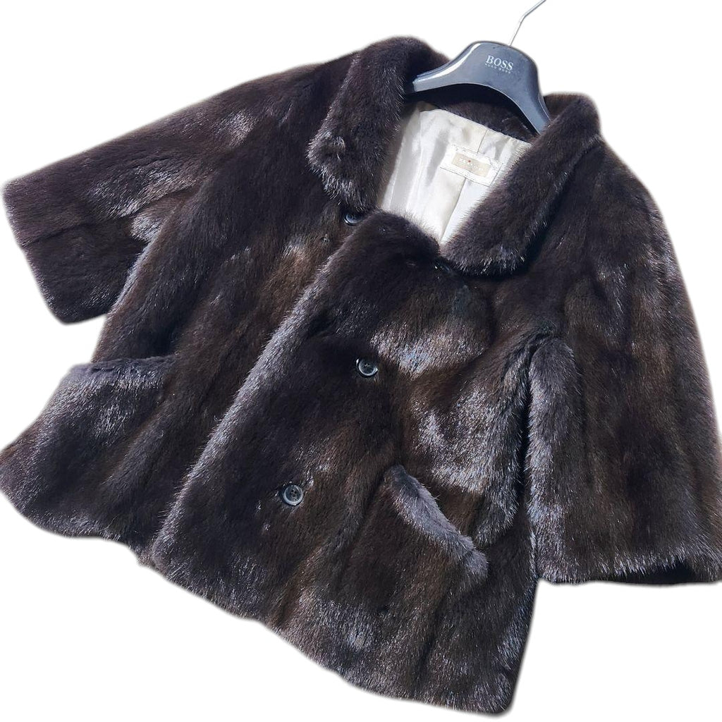 Kiton Real Mink Fur Jacket Coat — Size 42 (approx. XL) Woman Ladies