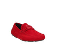 Giorgio Armani Loafers Moccasins Slip-on Driving Shoes — Suede Red