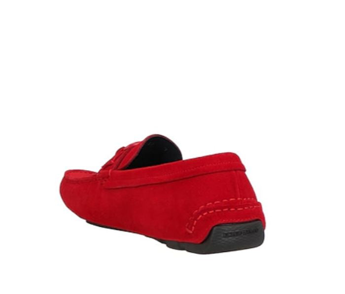 Giorgio Armani Loafers Moccasins Slip-on Driving Shoes — Suede Red