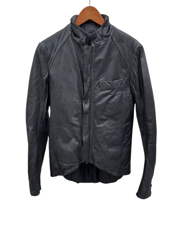 Kiton Leather Jacket  Blouson — Black Size 48