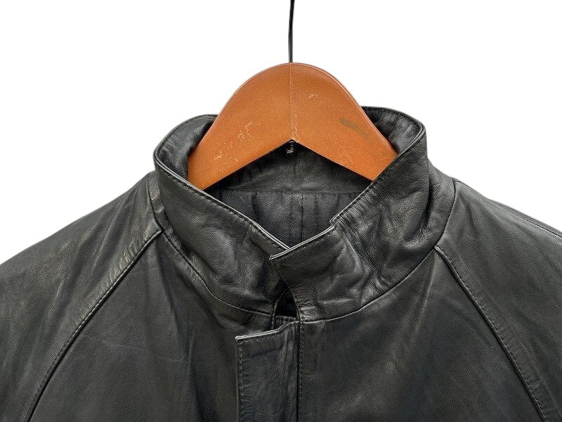 Kiton Leather Jacket  Blouson — Black Size 48