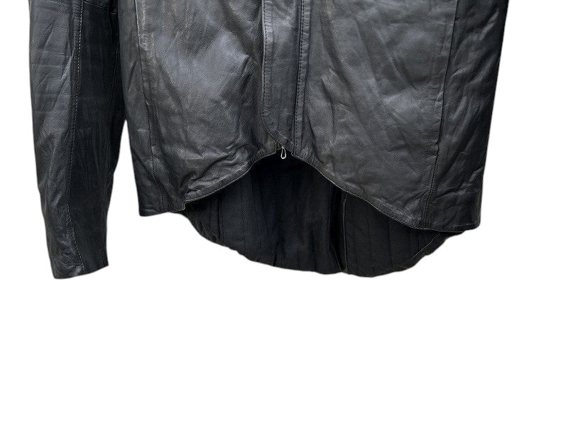 Kiton Leather Jacket  Blouson — Black Size 48