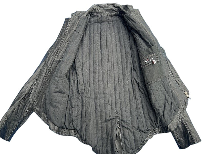 Kiton Leather Jacket  Blouson — Black Size 48