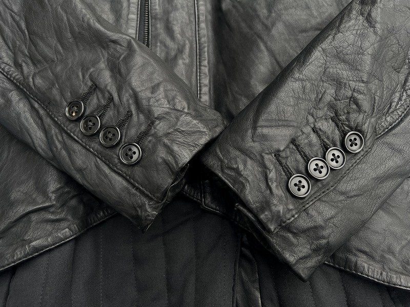 Kiton Leather Jacket  Blouson — Black Size 48