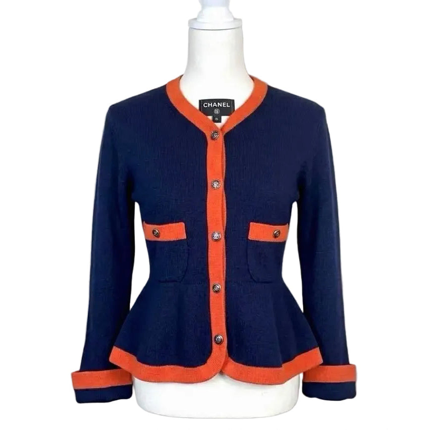 CHANEL 2018 Anchor Button Cashmere Cardigan