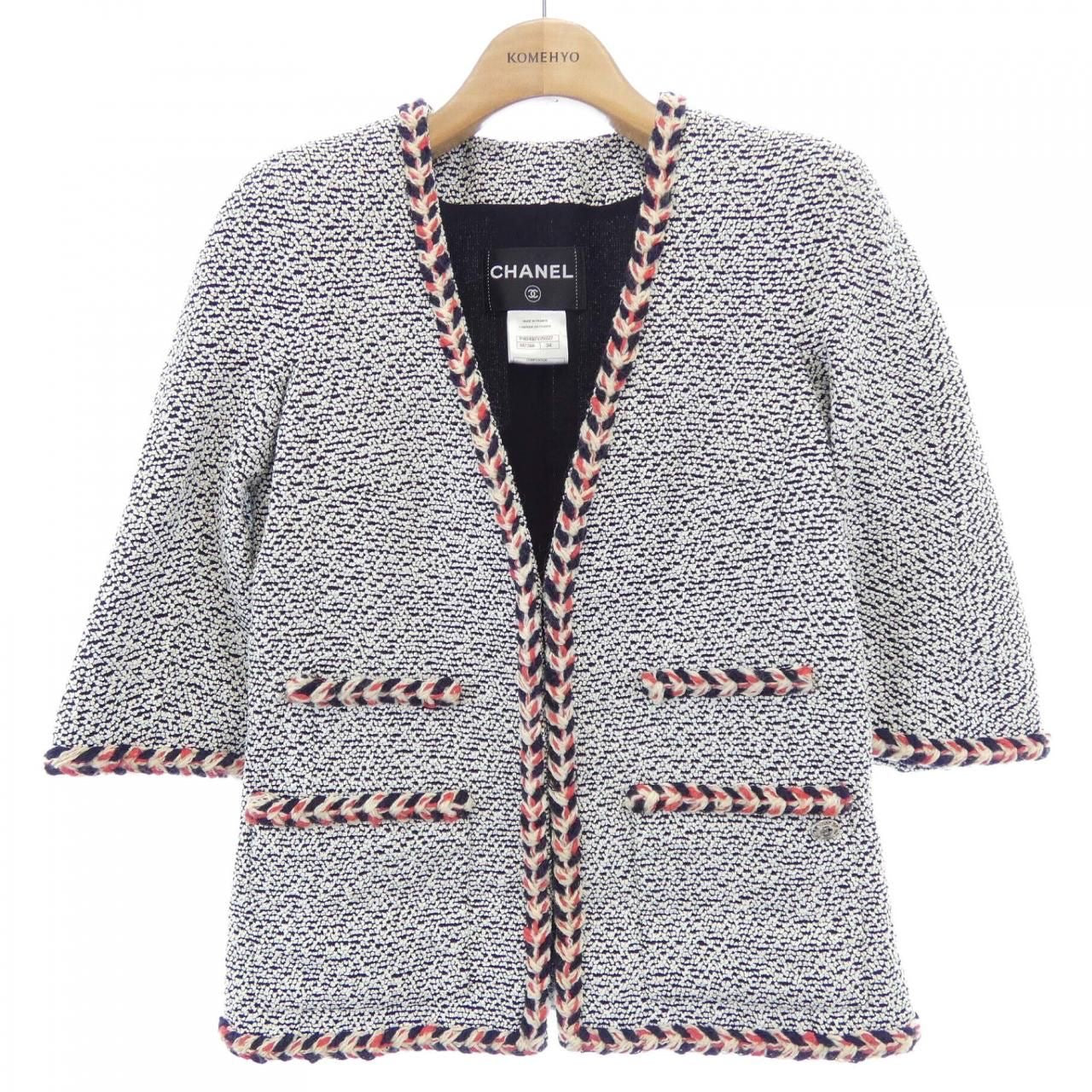 CHANEL Collarless Jacket P40492V29227 Size 34