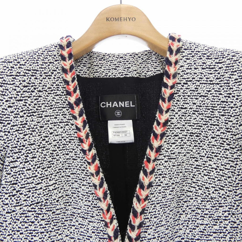 CHANEL Collarless Jacket P40492V29227 Size 34