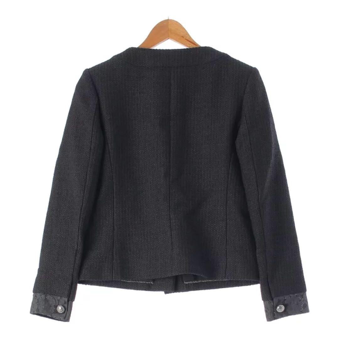 CHANEL Tweed Jacket Black Size 36 — Near Mint, Tags & Spare Buttons