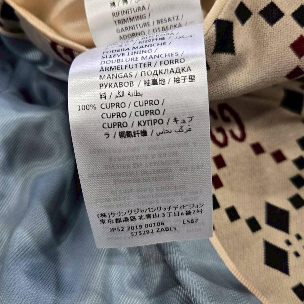 GUCCI GG Pattern Tailored Jacket Beige Size 44