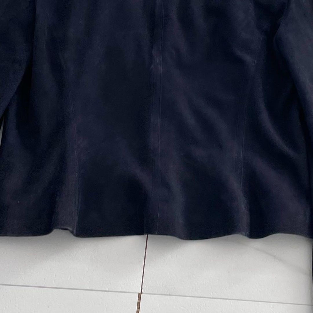 CHANEL Leather Tailored Jacket Size 38