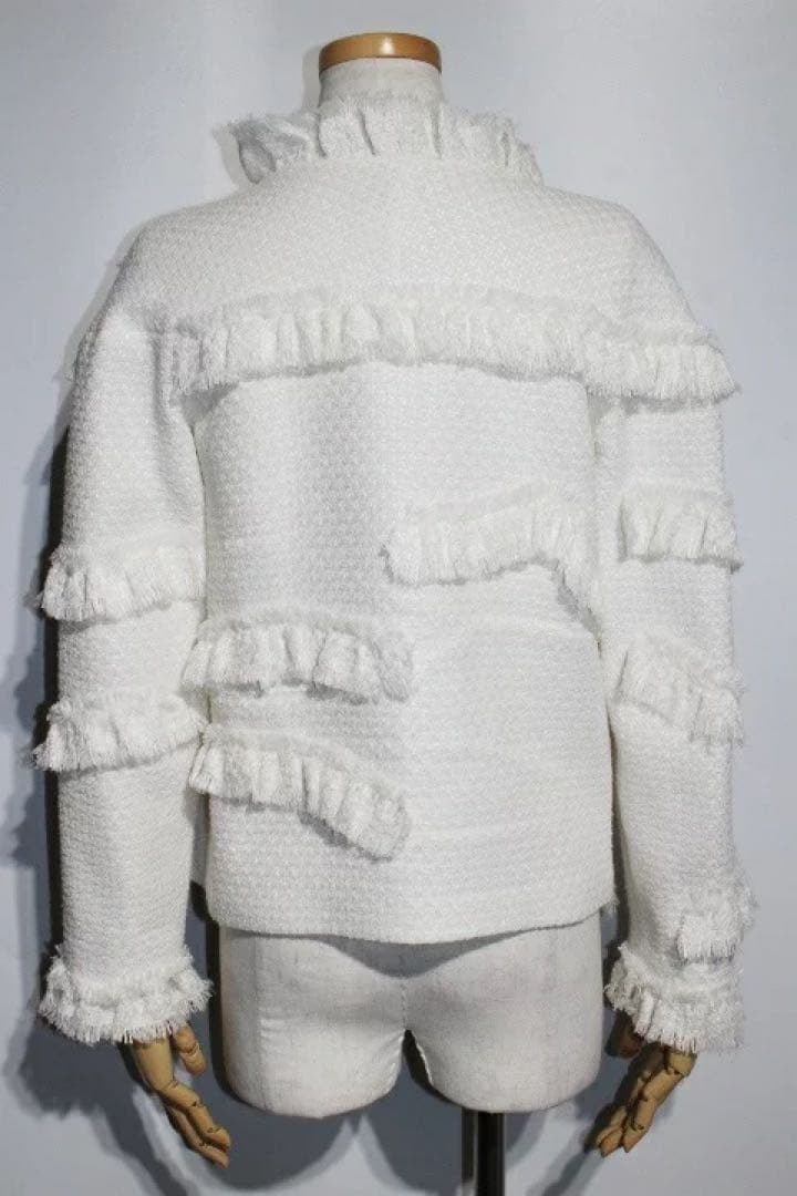 CHANEL ツイードジャケット ホワイト サイズ34 — 極美品