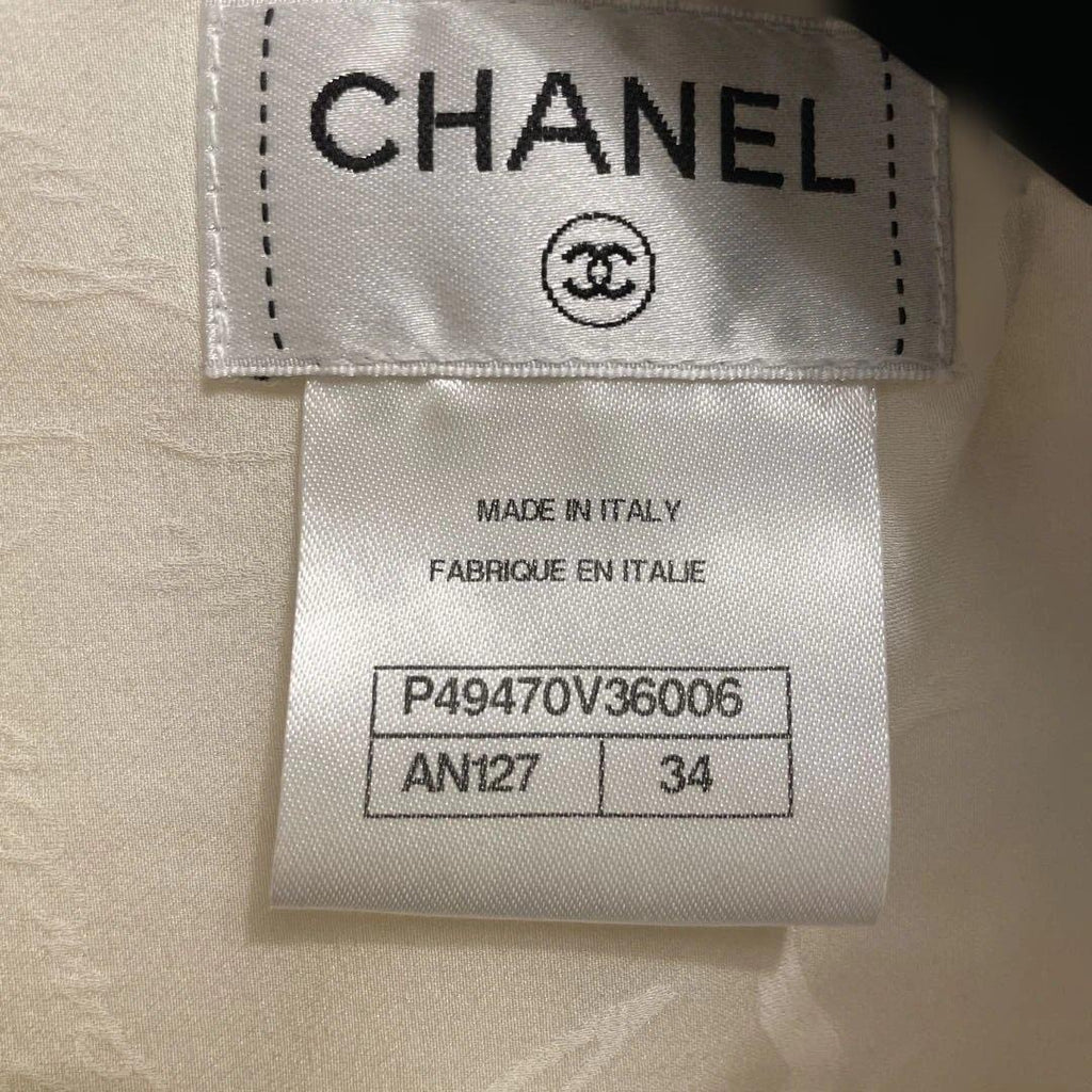 CHANEL ツイードジャケット ホワイト サイズ34 — 極美品
