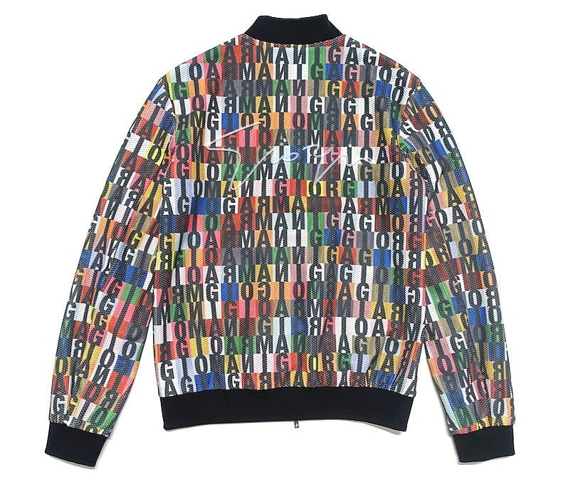 Giorgio Armani Signature Limited Edition All-Over Logo Mesh Bomber Jacket