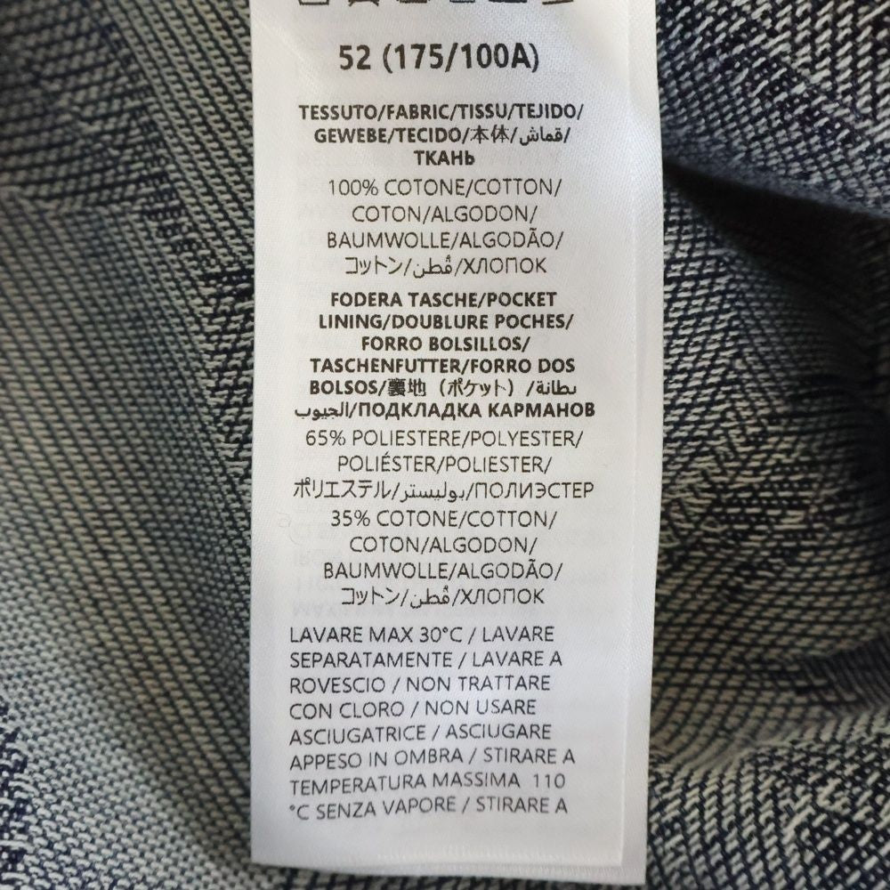 GUCCI 25SS Denim Jacquard Shirt Jacket Floral Indigo Size 52