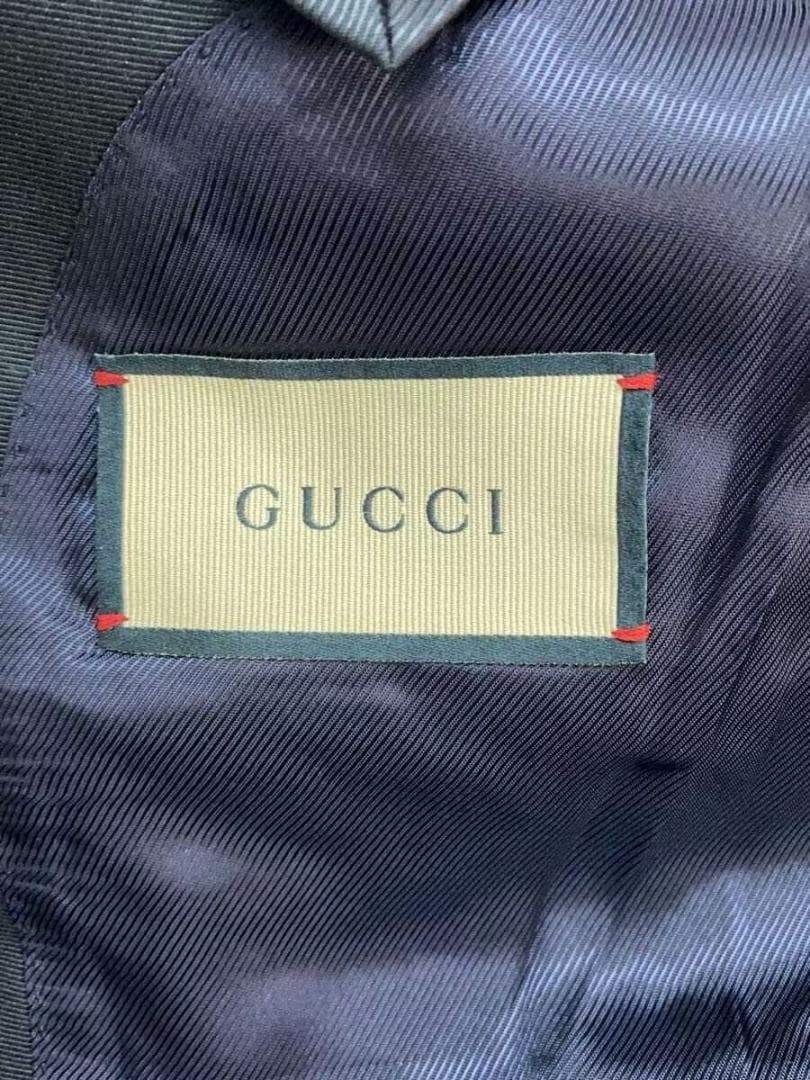 GUCCI シルクテーラードジャケット サイズ48 (M-L) ブラック