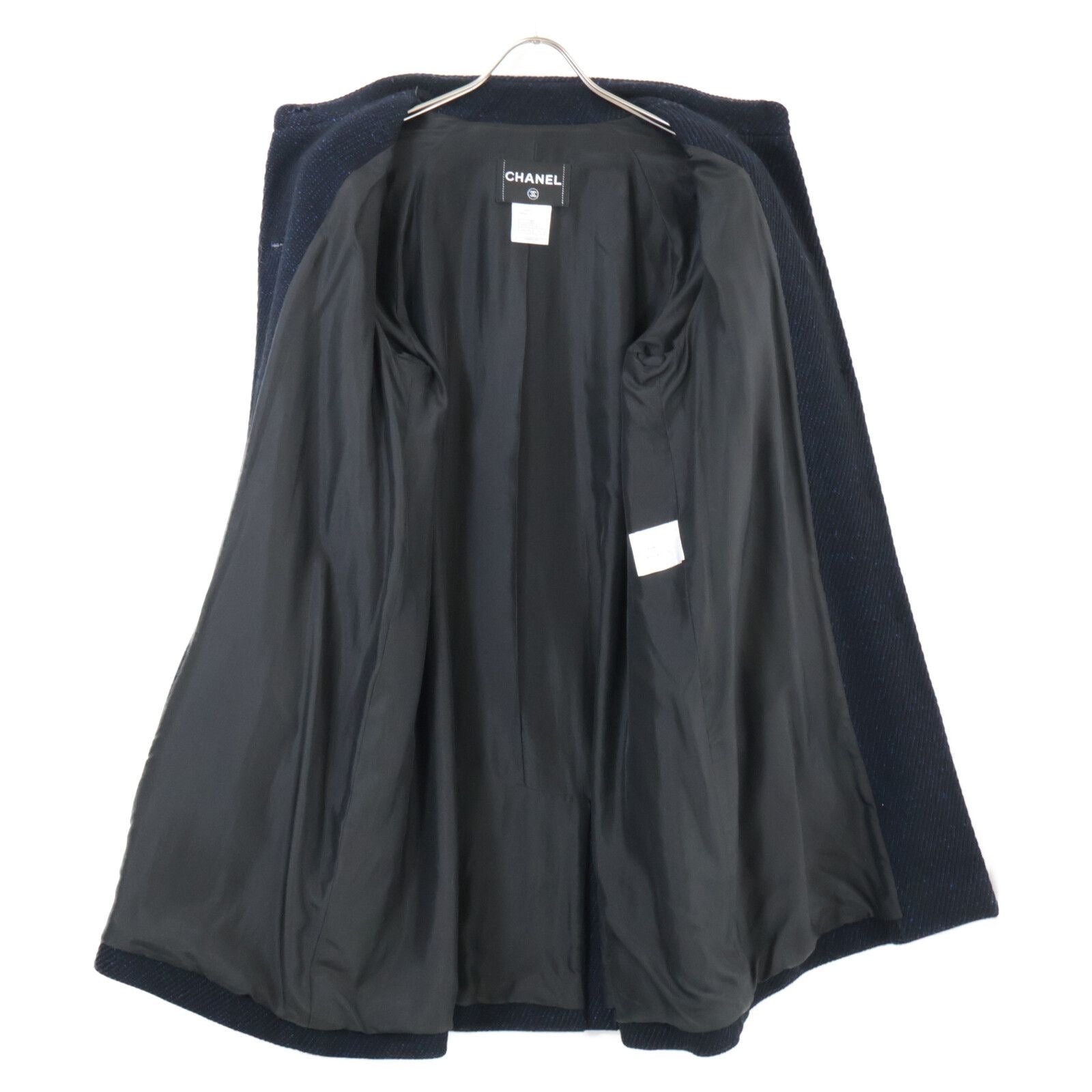 CHANEL P33927 Silk Blend Coat Size 38