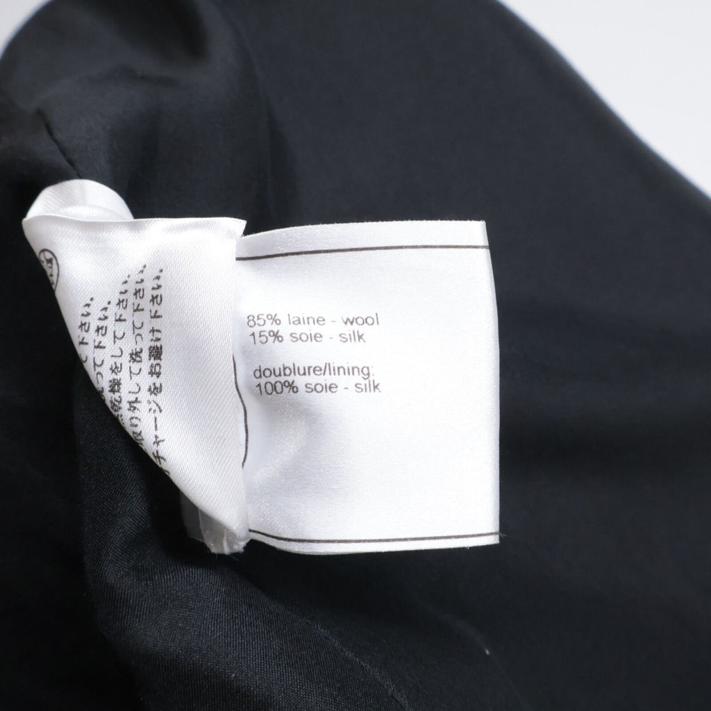CHANEL P33927 Silk Blend Coat Size 38