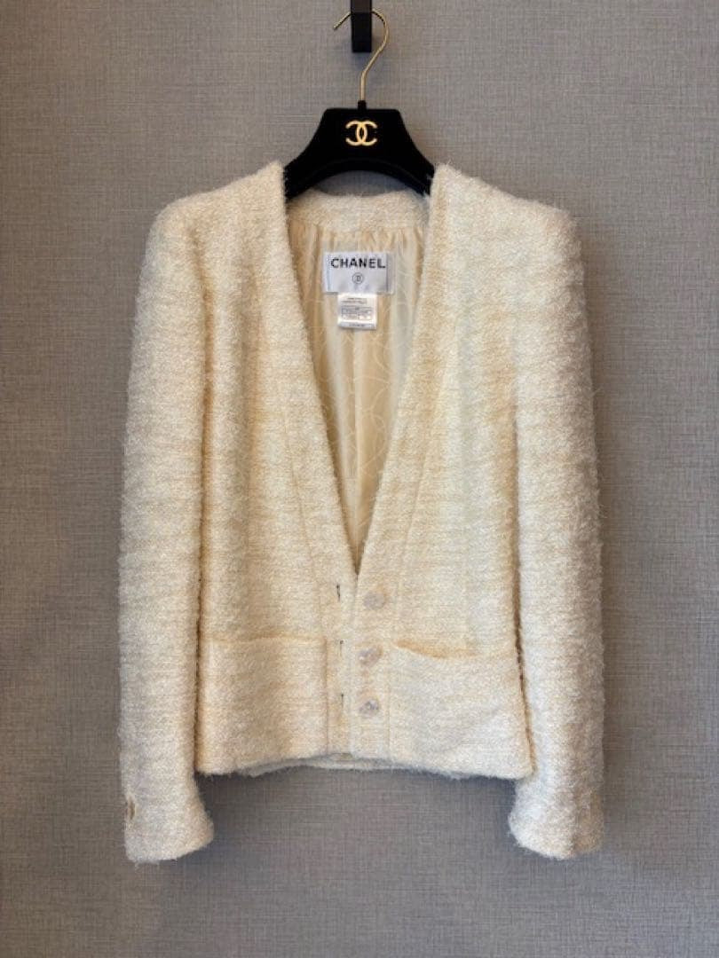 CHANEL Collarless Jacket — Size 38