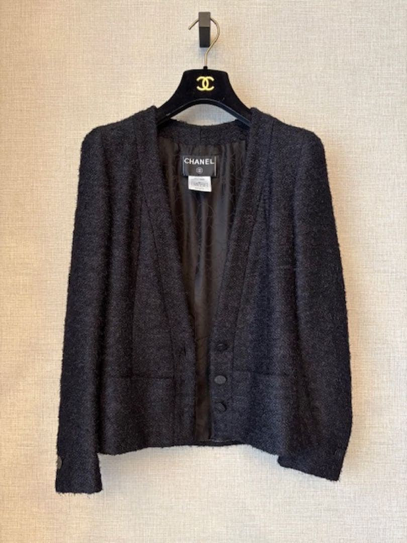 CHANEL Collarless Jacket — Size 38
