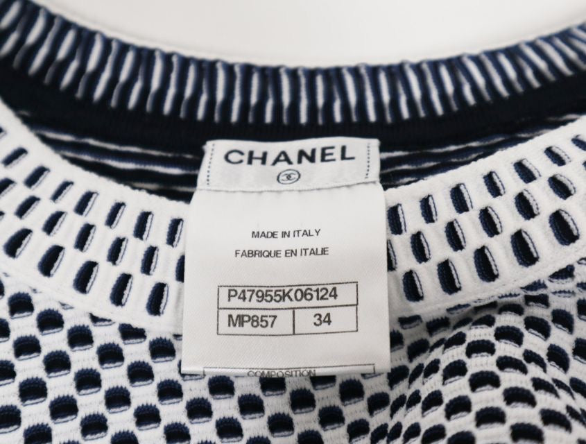CHANEL Knit Stretch Top & Skirt Setup — Size 34/36 (P47955 / P47956)