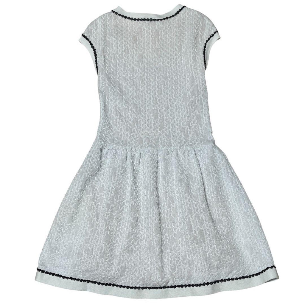 CHANEL CC Logo Flare Knit Dress — Size 36