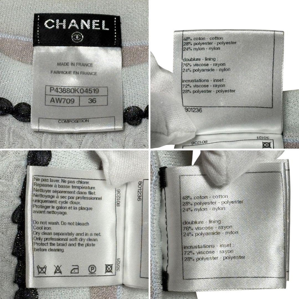 CHANEL CC Logo Flare Knit Dress — Size 36