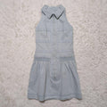 CHANEL Denim CC Logo Sleeveless Frill Dress — Size 38