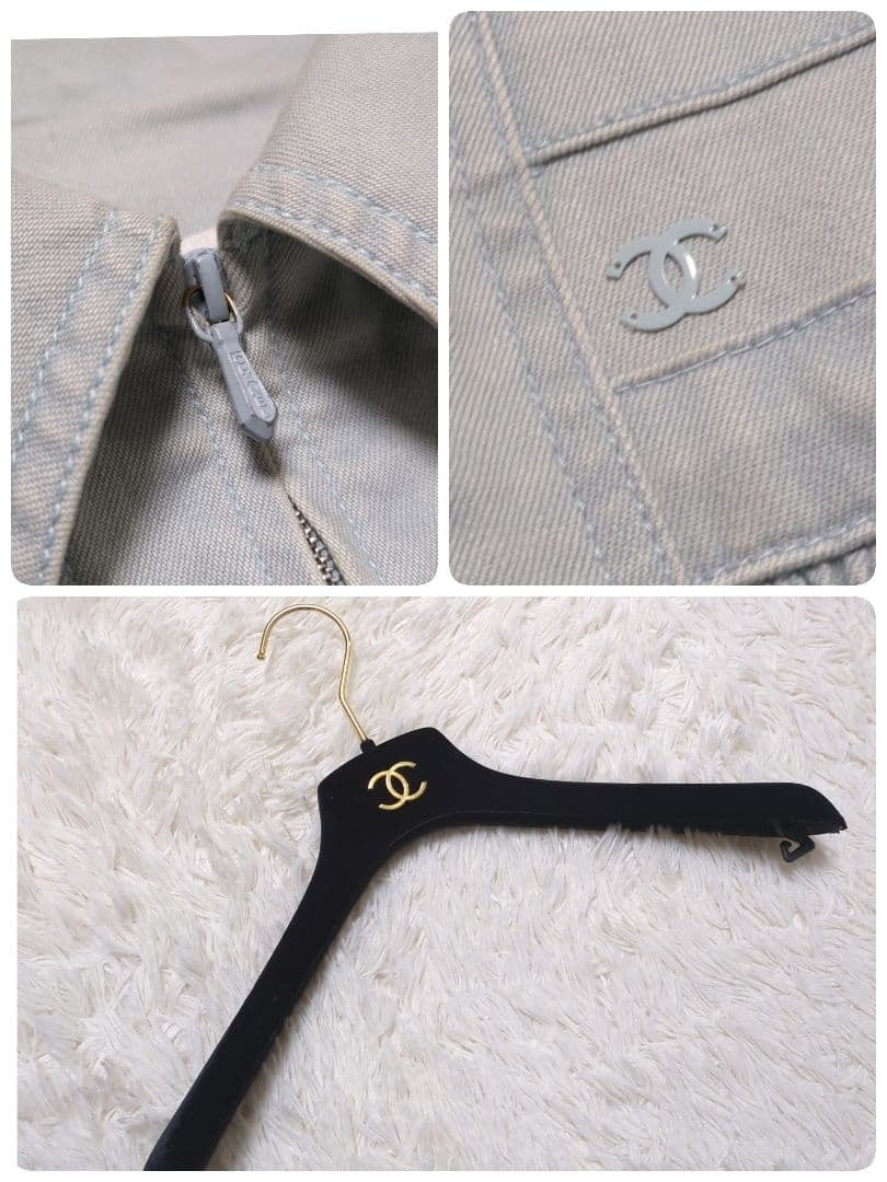 CHANEL Denim CC Logo Sleeveless Frill Dress — Size 38