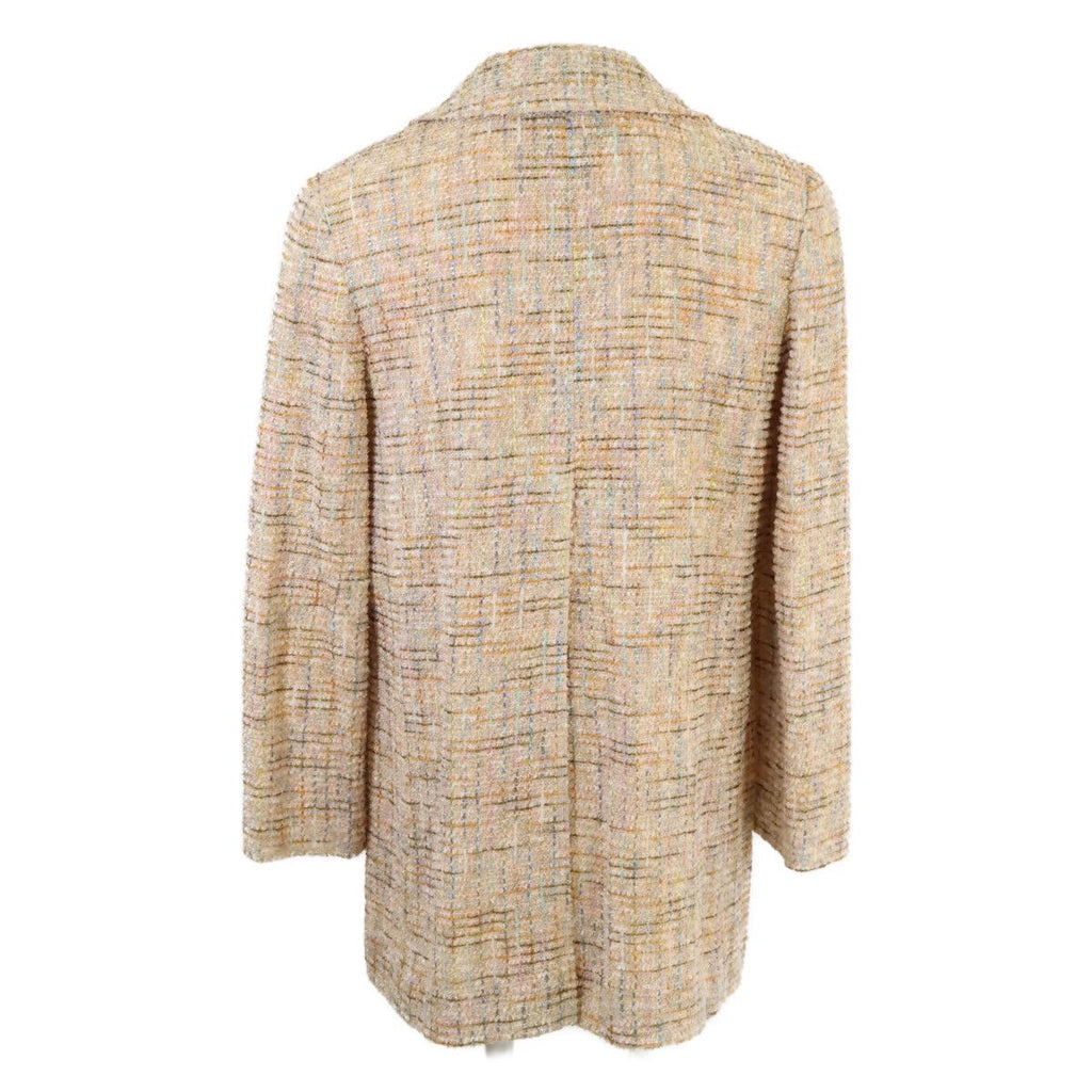 CHANEL 99P Tweed Long Jacket Size 38