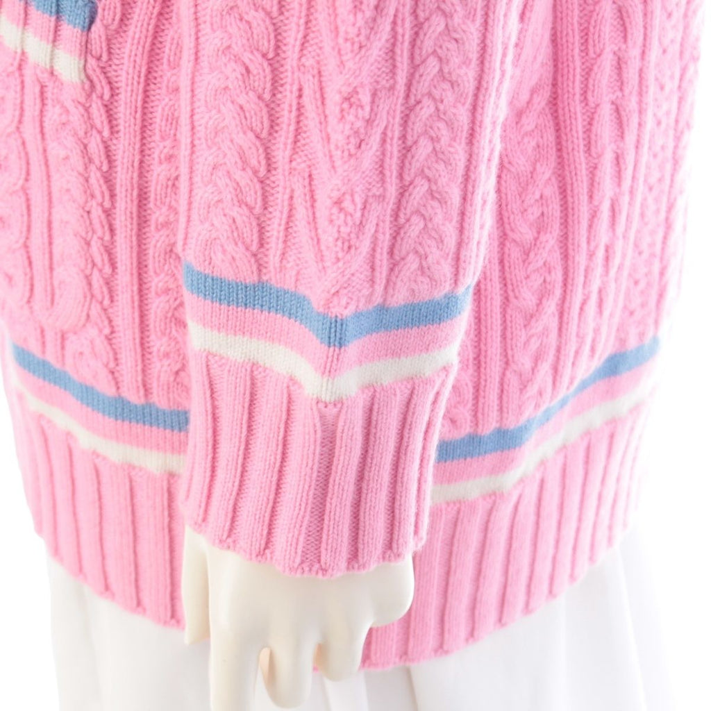 CHANEL Cashmere Cotton Coco Button Line Cardigan Jacket P74626K10682 Pink Size 34