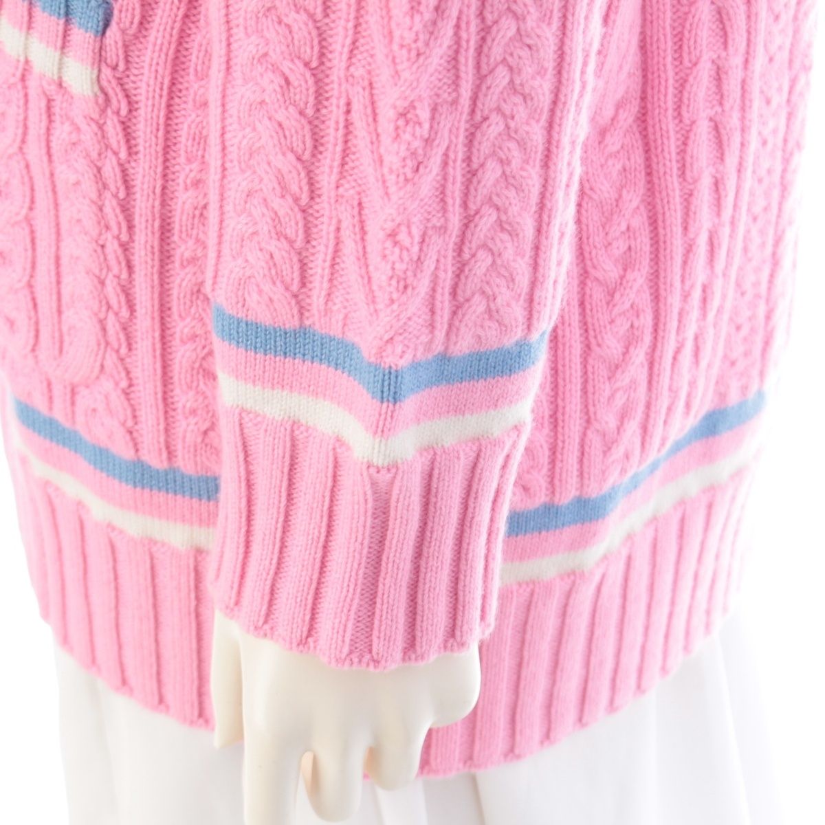 CHANEL Cashmere Cotton Coco Button Line Cardigan Jacket P74626K10682 Pink Size 34